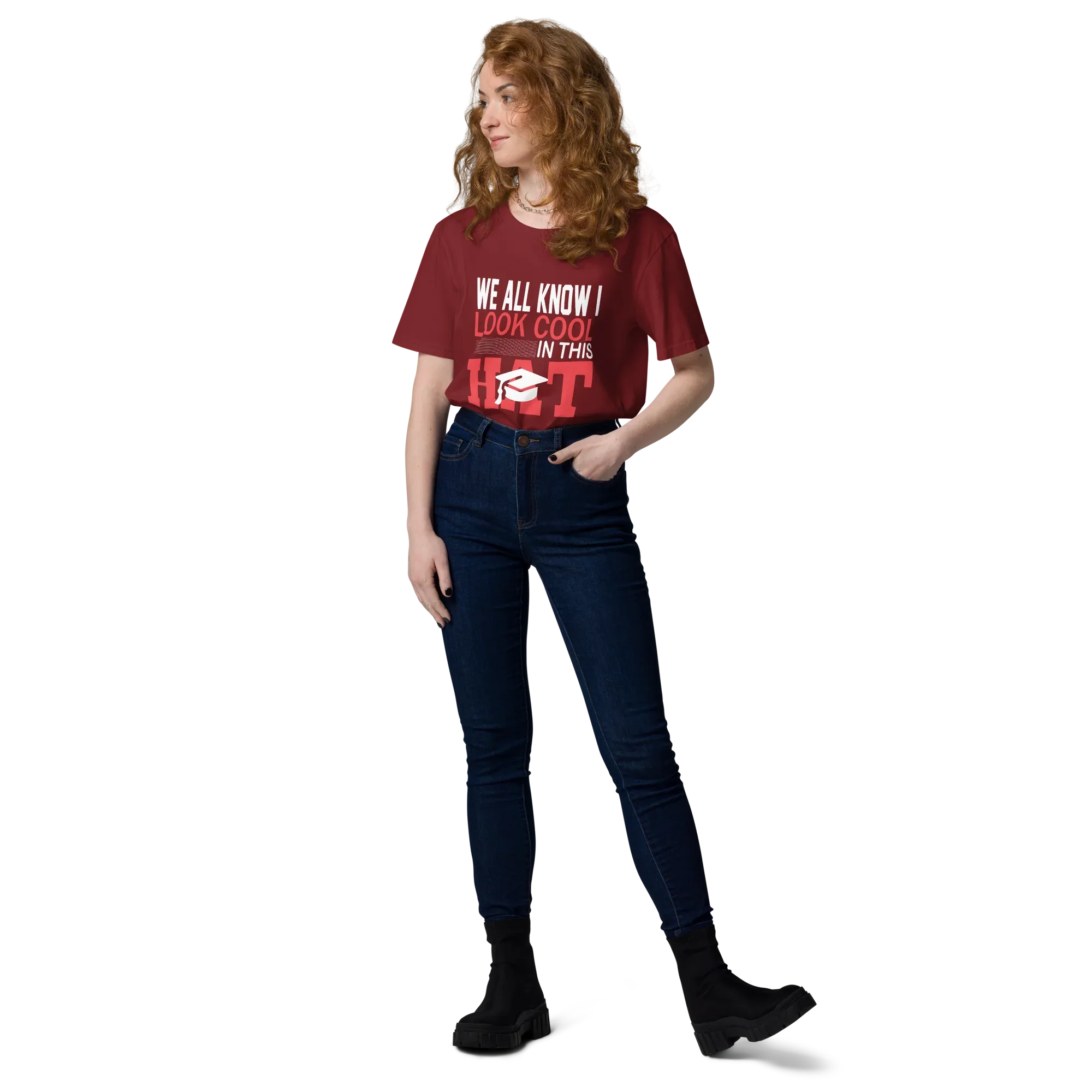 FUNNY COOL HAT unisex t-shirt - - Graduation shirts - Printoo Shop