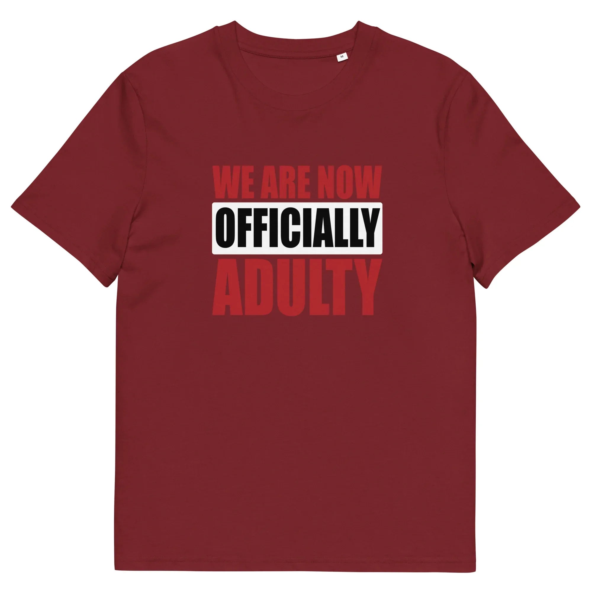 OFFICIALLY ADULTY unisex t-shirt - - Graduation shirts - Printoo Shop