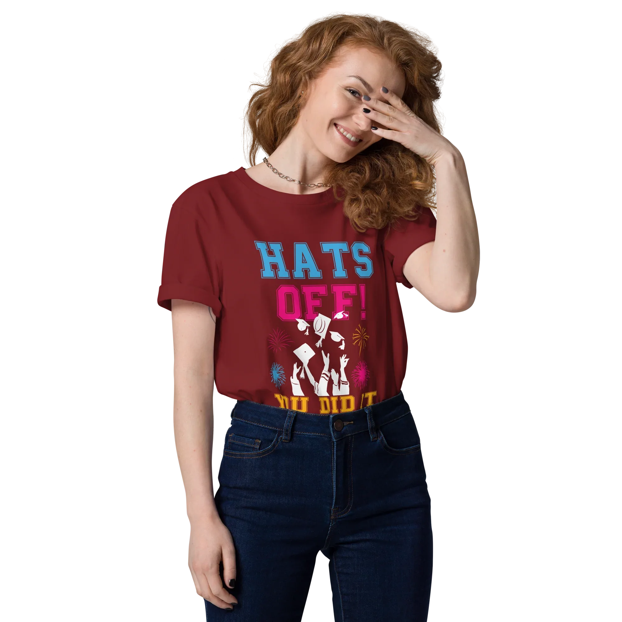 HATS OFF! unisex t-shirt - - Graduation shirts - Printoo Shop