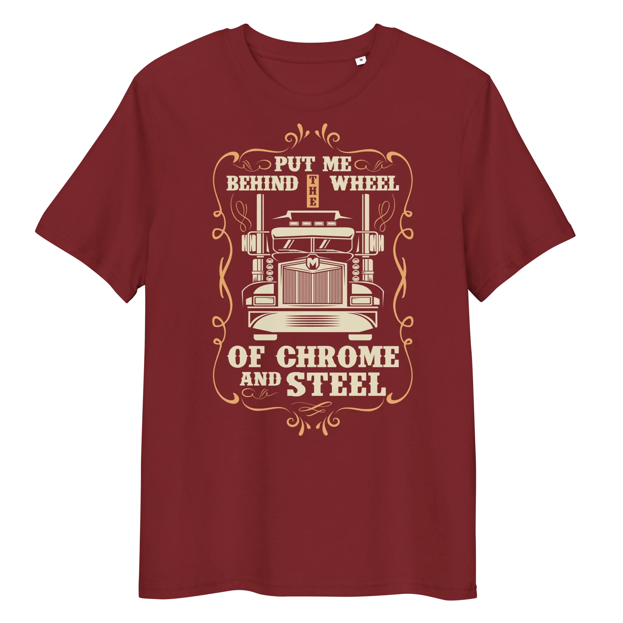 BEHIND THE WHEEL unisex t-shirt - Printoo Shop - - cars, t-shirt, unisex, Unisex Organic Cotton T-Shirt | Stanley/Stella STTU169
