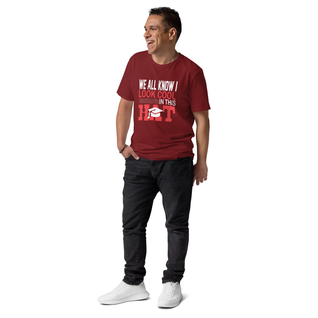 FUNNY COOL HAT unisex t-shirt - - Graduation shirts - Printoo Shop