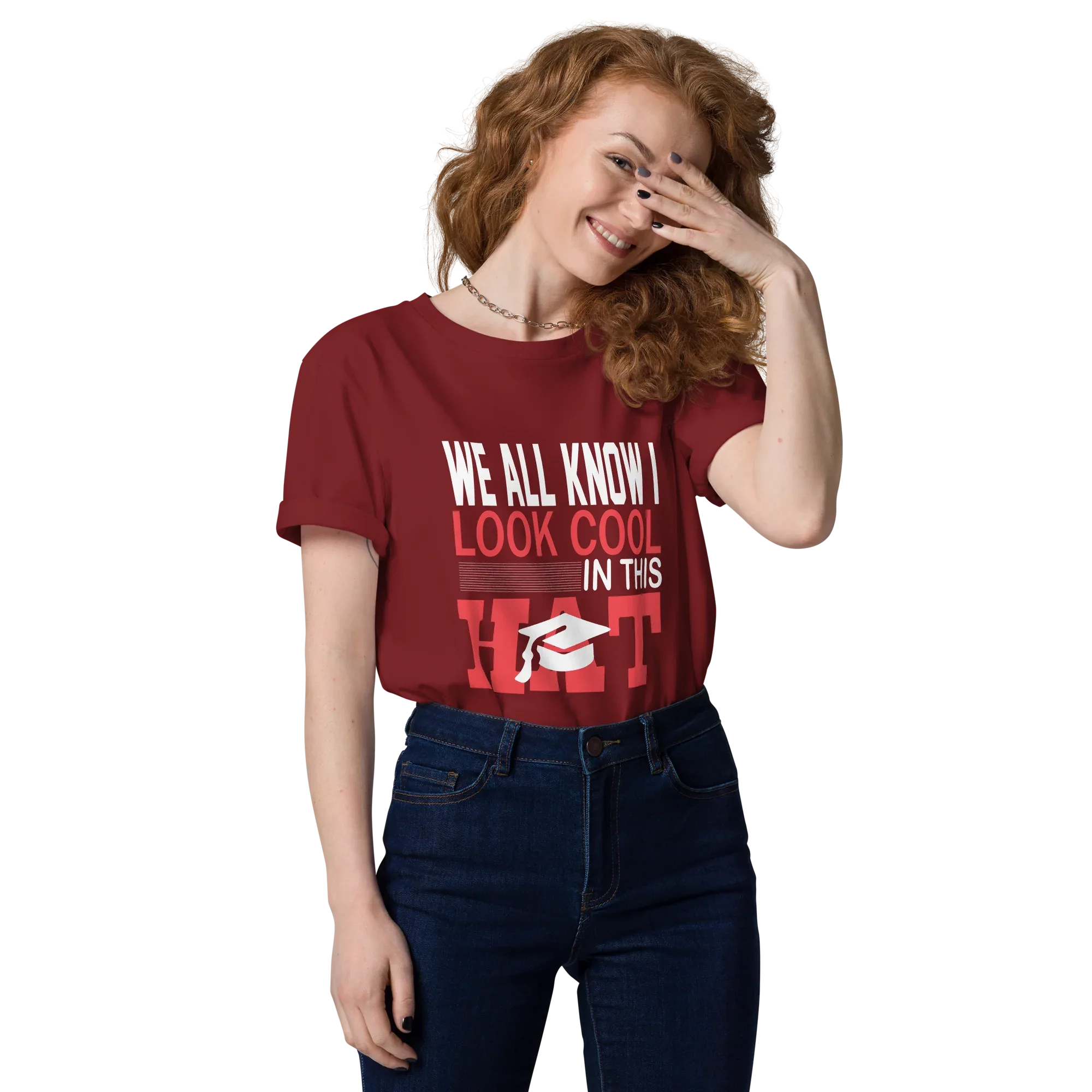 FUNNY COOL HAT unisex t-shirt - Printoo Shop - - graduation, t-shirt, unisex, Unisex Organic Cotton T-Shirt | Stanley/Stella STTU169