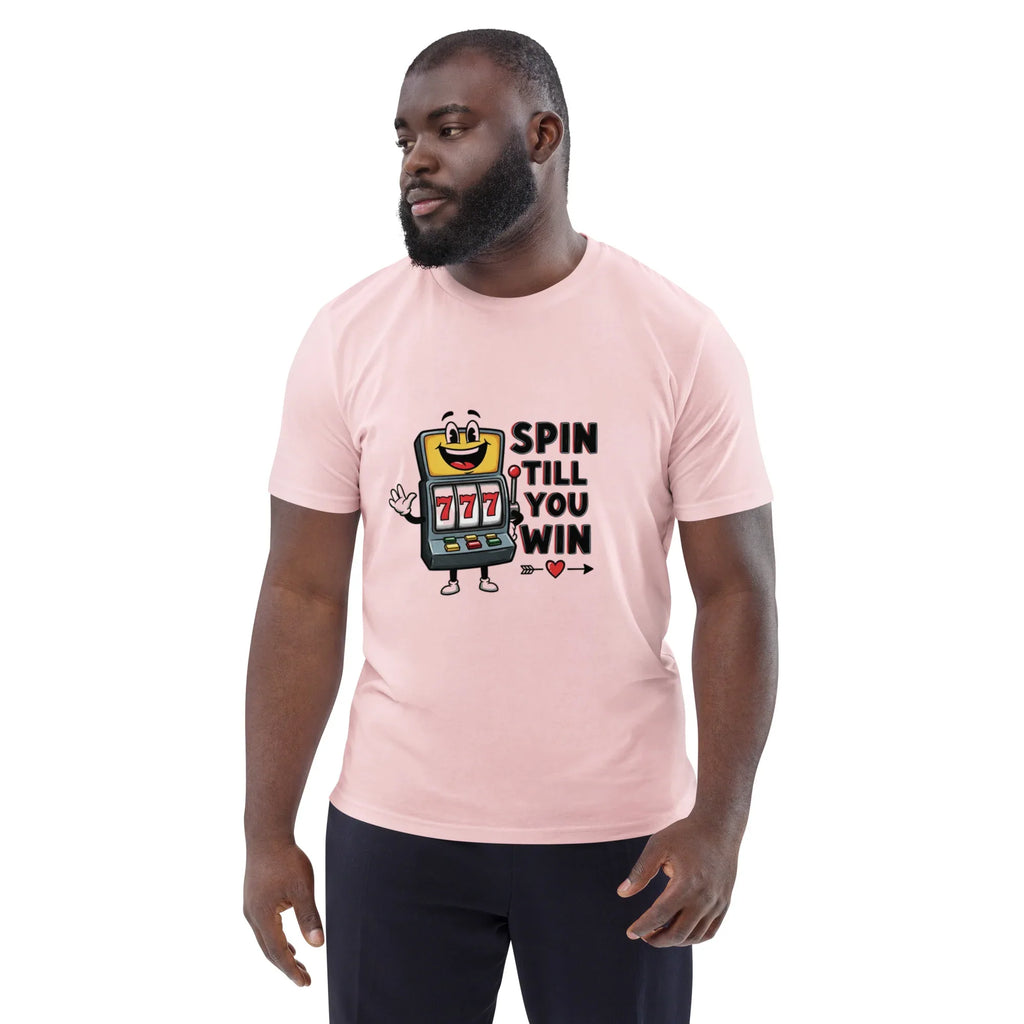 SPIN TILL YOU WIN unisex t-shirt - Printoo Shop - - gaming, t-shirt, unisex, Unisex Organic Cotton T-Shirt | Stanley/Stella STTU169
