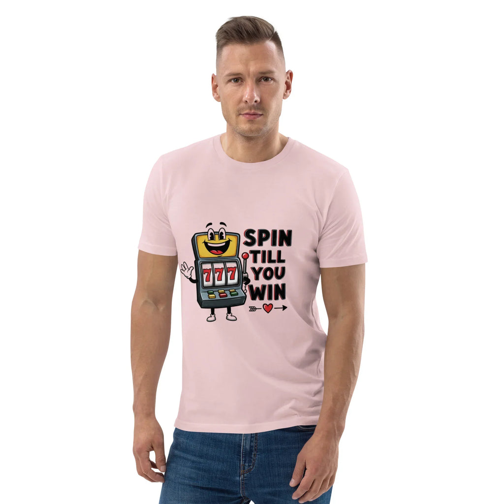 SPIN TILL YOU WIN unisex t-shirt - Printoo Shop - - gaming, t-shirt, unisex, Unisex Organic Cotton T-Shirt | Stanley/Stella STTU169