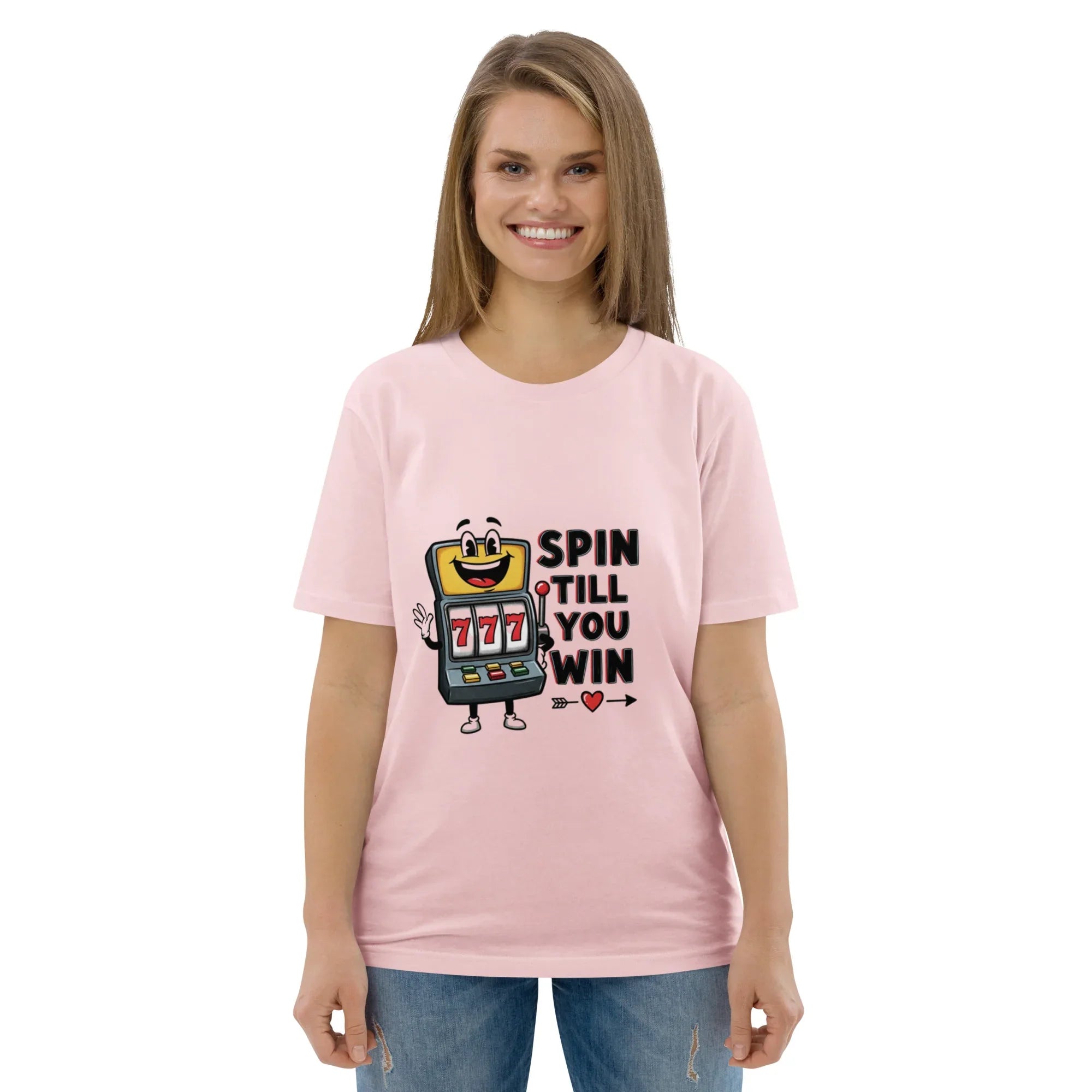 SPIN TILL YOU WIN unisex t-shirt - Printoo Shop - - gaming, t-shirt, unisex, Unisex Organic Cotton T-Shirt | Stanley/Stella STTU169