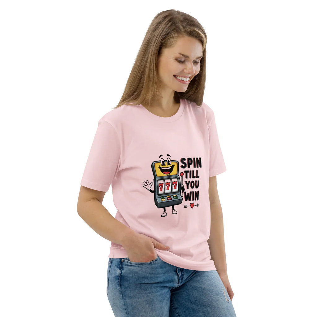 SPIN TILL YOU WIN unisex t-shirt - Printoo Shop - - gaming, t-shirt, unisex, Unisex Organic Cotton T-Shirt | Stanley/Stella STTU169
