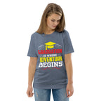 ADVENTURE BEGINS unisex t-shirt - - - Printoo Shop