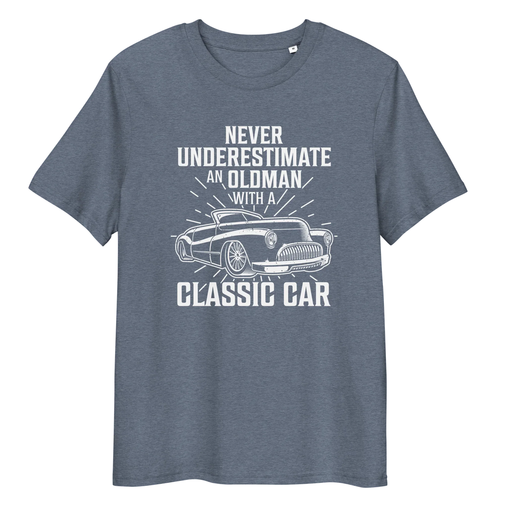 OLDMAN WITH A CLASSIC CAR unisex t-shirt - - - Printoo Shop