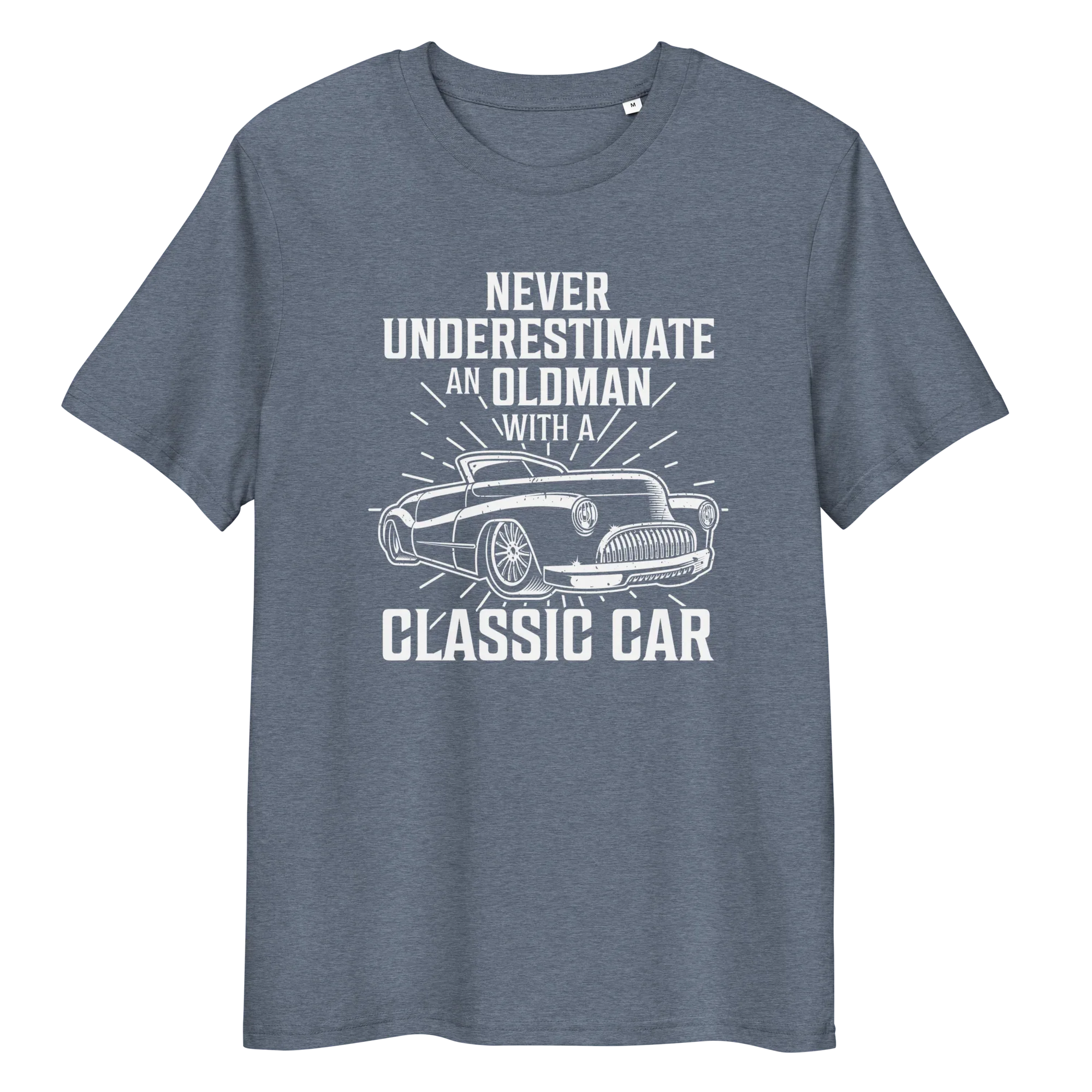 OLDMAN WITH A CLASSIC CAR unisex t-shirt - - - Printoo Shop