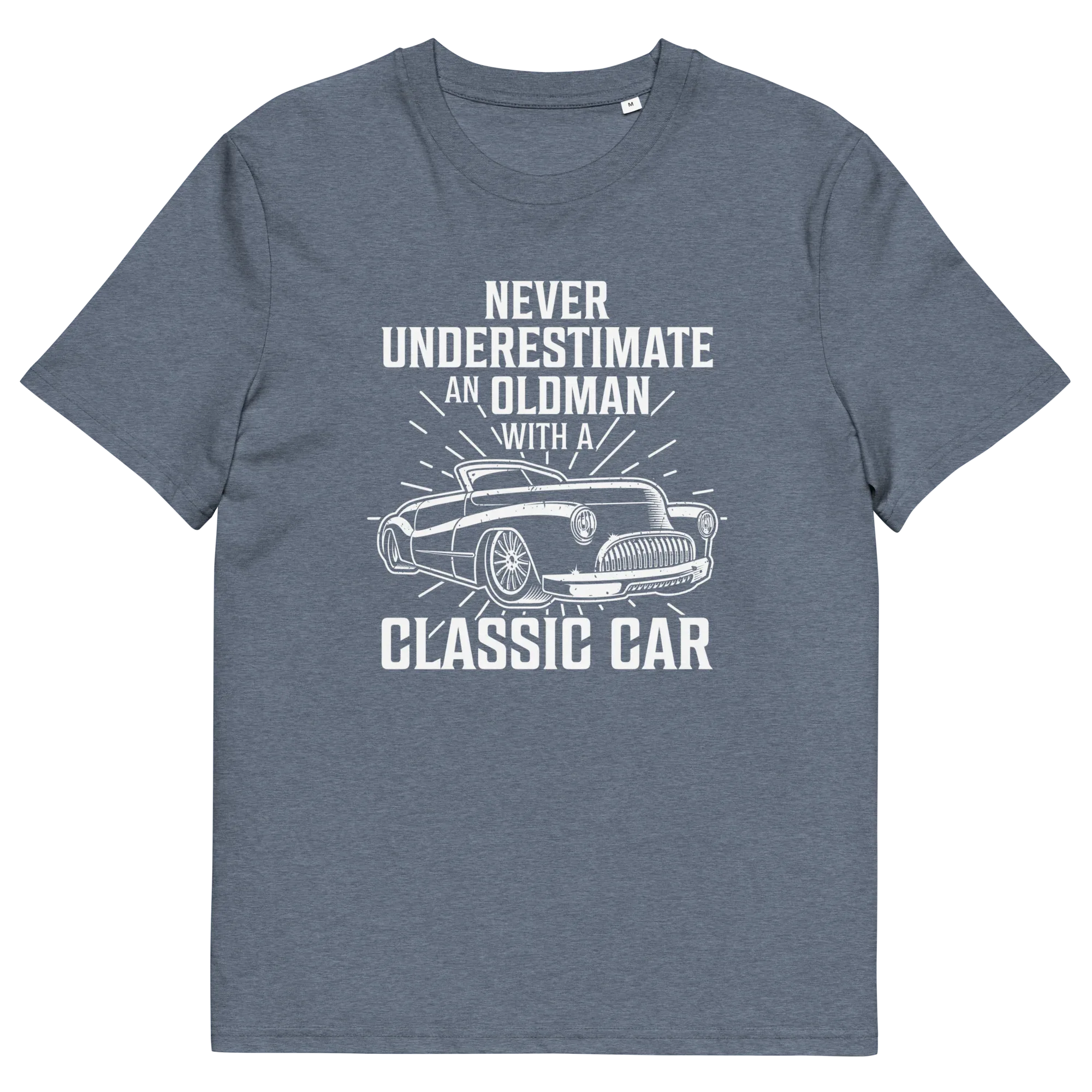 OLDMAN WITH A CLASSIC CAR unisex t-shirt - - - Printoo Shop