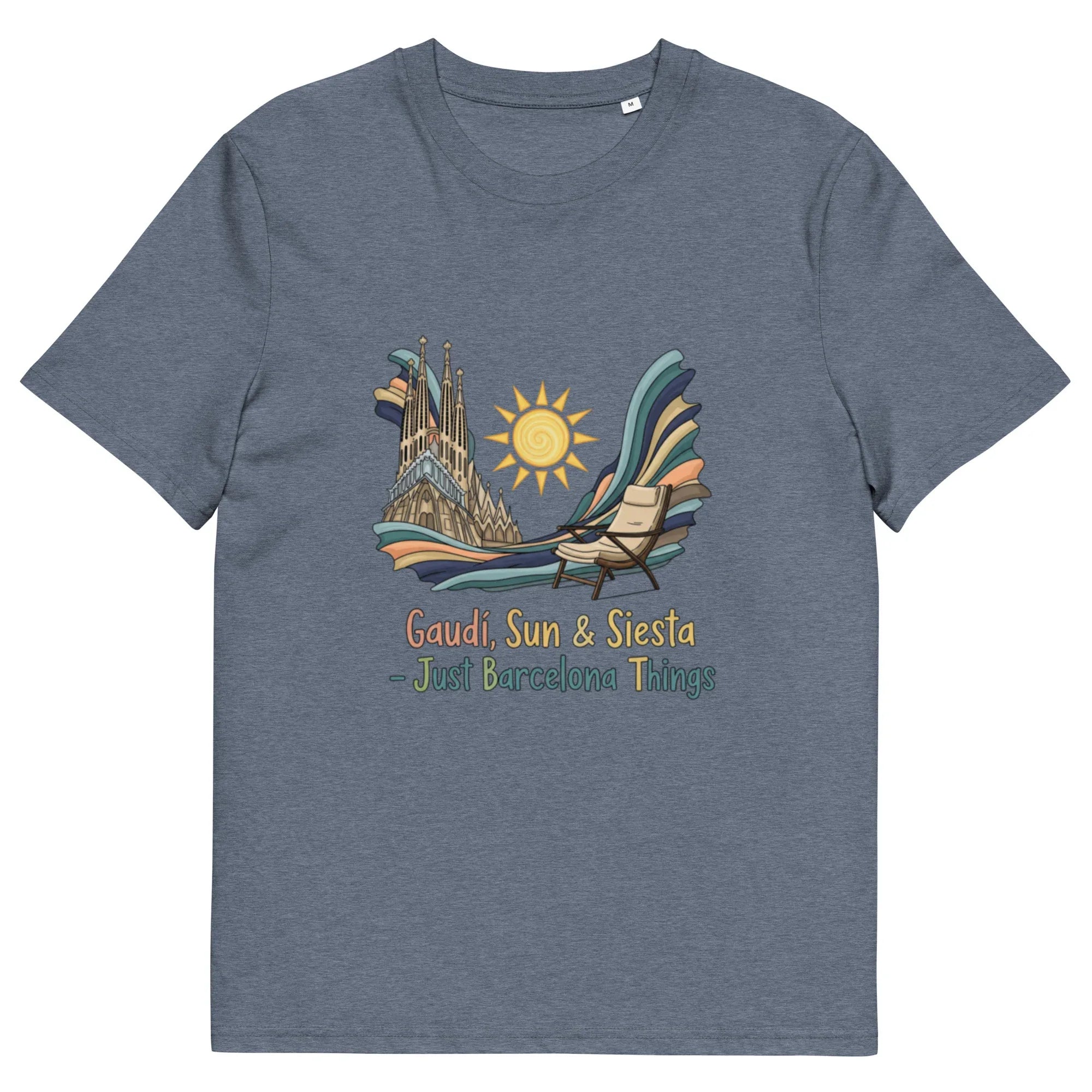 BARCELONA - GAUDI, SUN & SIESTA unisex t-shirt - Printoo Shop - - City t-shirts, t-shirt, unisex, Unisex Organic Cotton T-Shirt | Stanley/Stella STTU169
