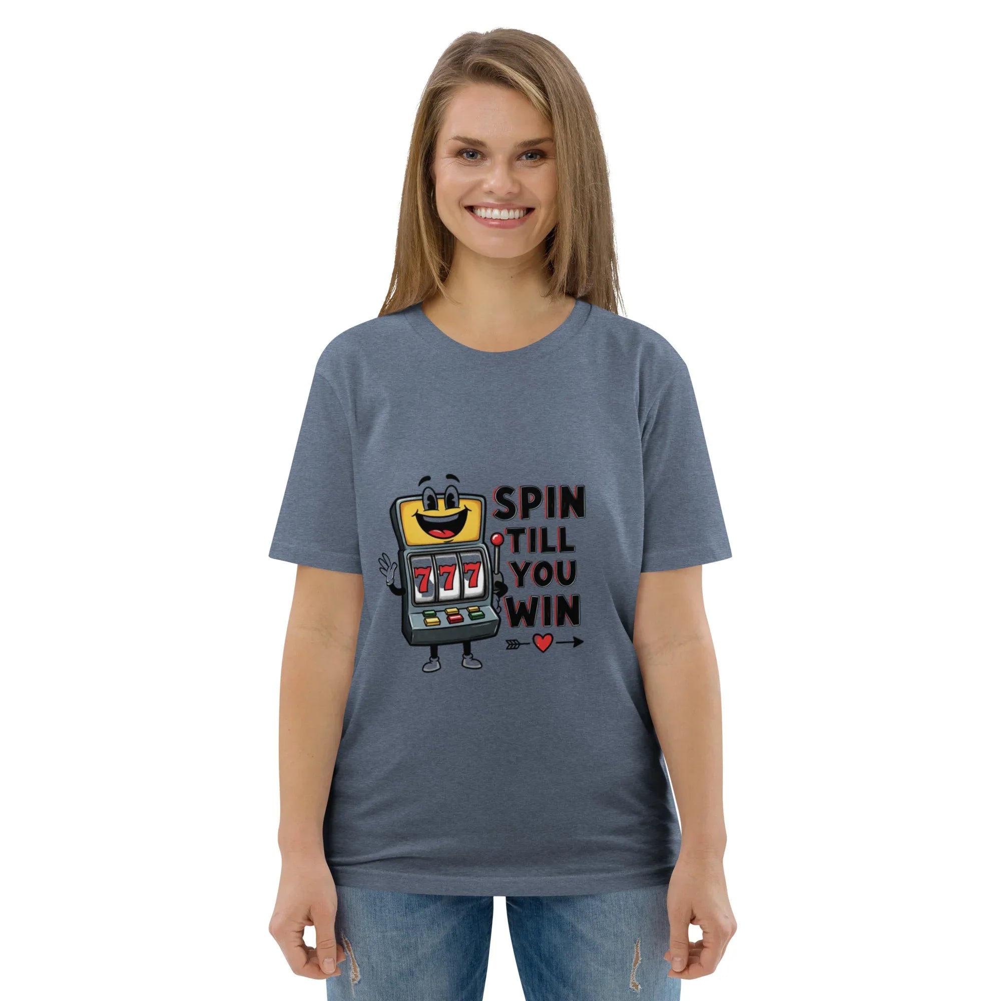 SPIN TILL YOU WIN unisex t-shirt - Printoo Shop - - gaming, t-shirt, unisex, Unisex Organic Cotton T-Shirt | Stanley/Stella STTU169