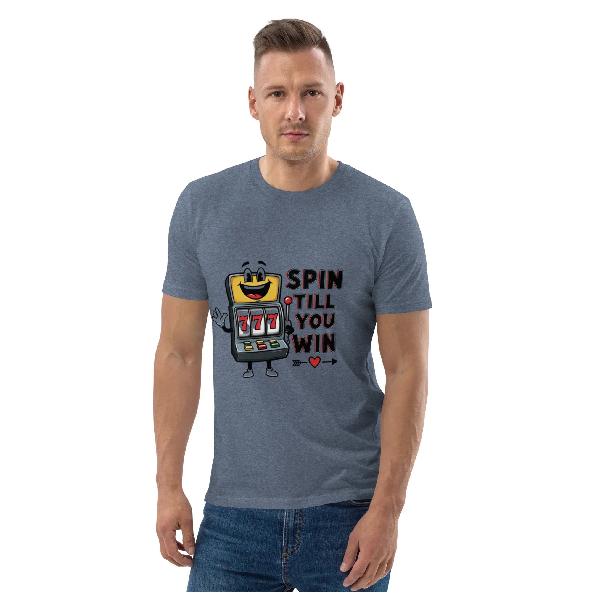 SPIN TILL YOU WIN unisex t-shirt - Printoo Shop - - gaming, t-shirt, unisex, Unisex Organic Cotton T-Shirt | Stanley/Stella STTU169