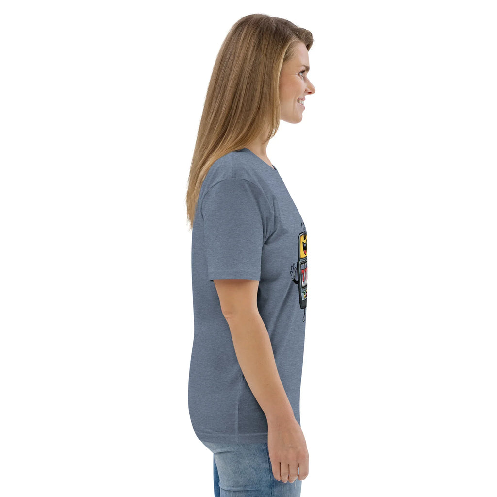 SPIN TILL YOU WIN unisex t-shirt - Printoo Shop - - gaming, t-shirt, unisex, Unisex Organic Cotton T-Shirt | Stanley/Stella STTU169