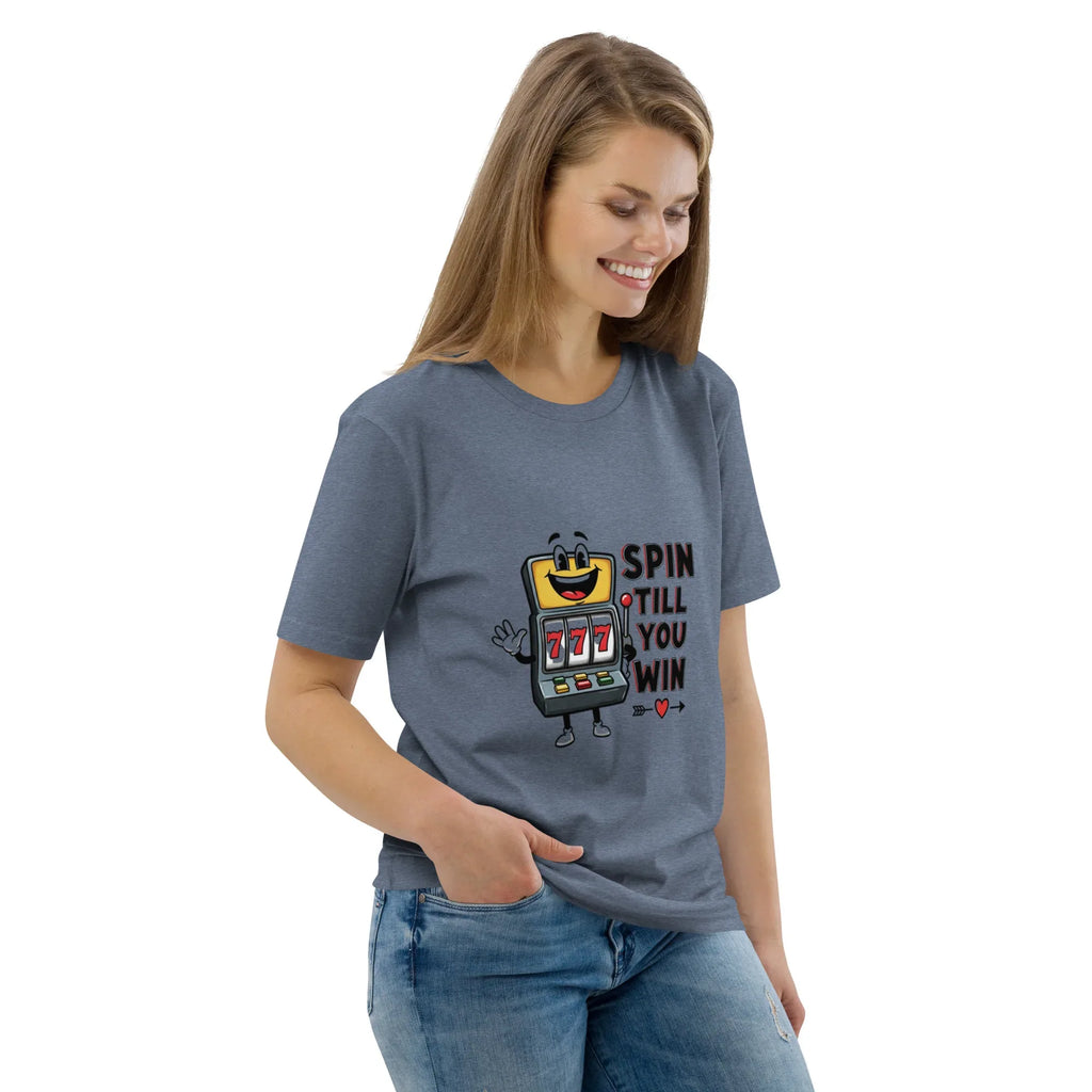 SPIN TILL YOU WIN unisex t-shirt - Printoo Shop - - gaming, t-shirt, unisex, Unisex Organic Cotton T-Shirt | Stanley/Stella STTU169