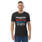 ADULTING BEGINS unisex t-shirt - - - Printoo Shop
