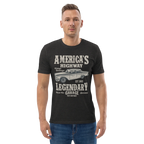 AMERICA'S HIGHWAY unisex t-shirt - Printoo Shop - - cars, t-shirt, unisex, Unisex Organic Cotton T-Shirt | Stanley/Stella STTU169