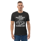 OLDMAN WITH A CLASSIC CAR unisex t-shirt - - - Printoo Shop