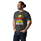 ADVENTURE BEGINS unisex t-shirt - - - Printoo Shop