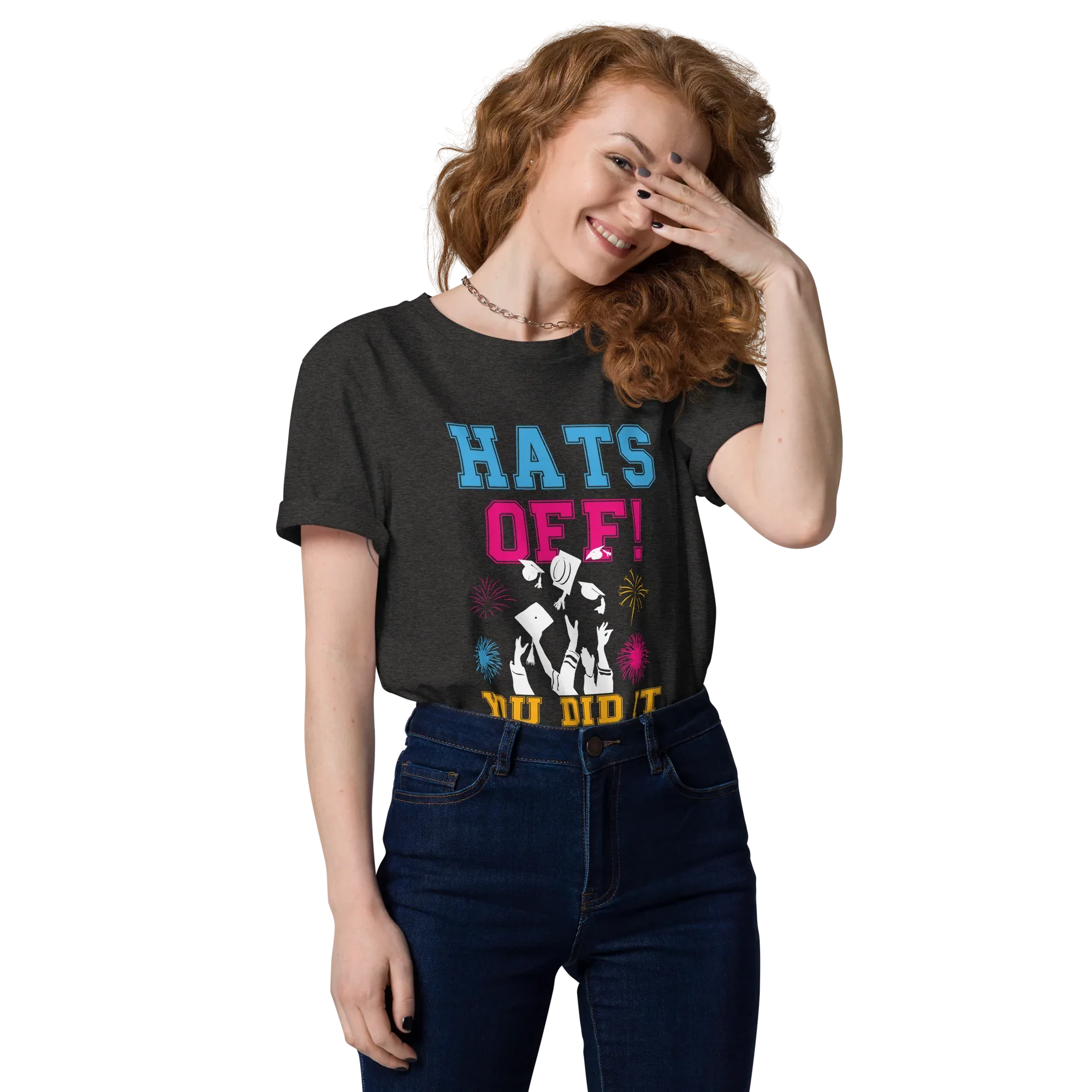HATS OFF! unisex t-shirt - - Graduation shirts - Printoo Shop