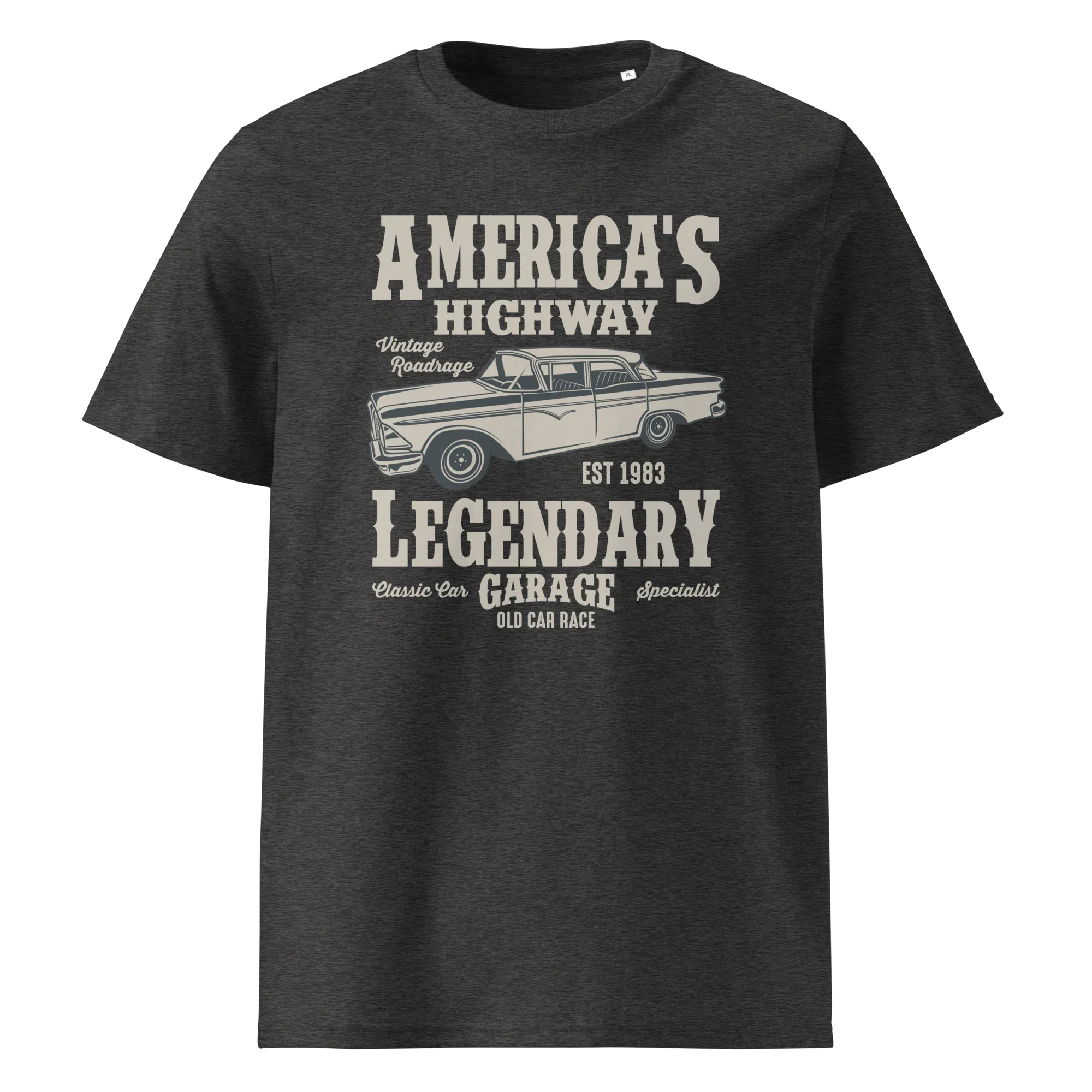 AMERICA'S HIGHWAY unisex t-shirt - Printoo Shop - - cars, t-shirt, unisex, Unisex Organic Cotton T-Shirt | Stanley/Stella STTU169