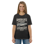 AMERICA'S HIGHWAY unisex t-shirt - Printoo Shop - - cars, t-shirt, unisex, Unisex Organic Cotton T-Shirt | Stanley/Stella STTU169
