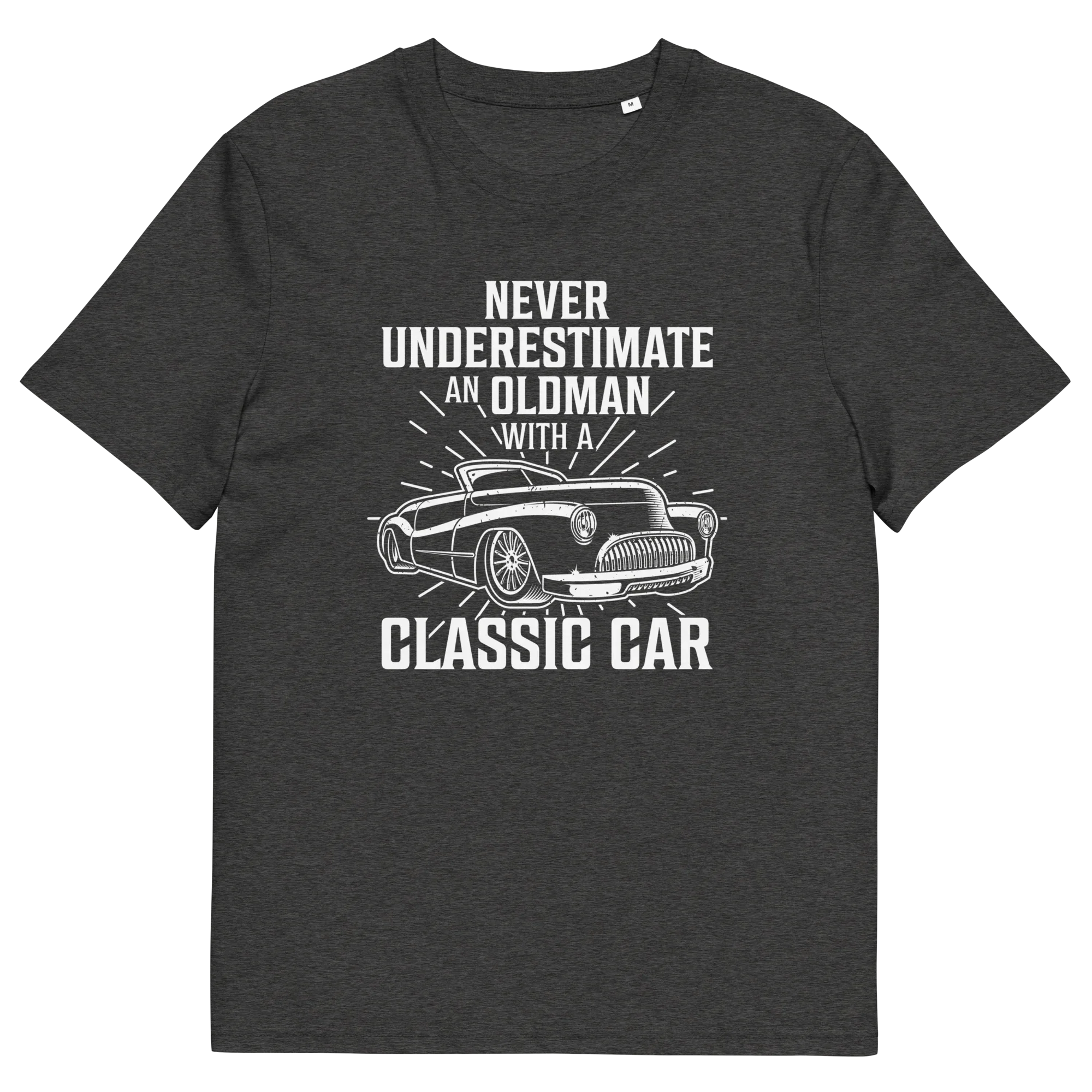 OLDMAN WITH A CLASSIC CAR unisex t-shirt - - - Printoo Shop