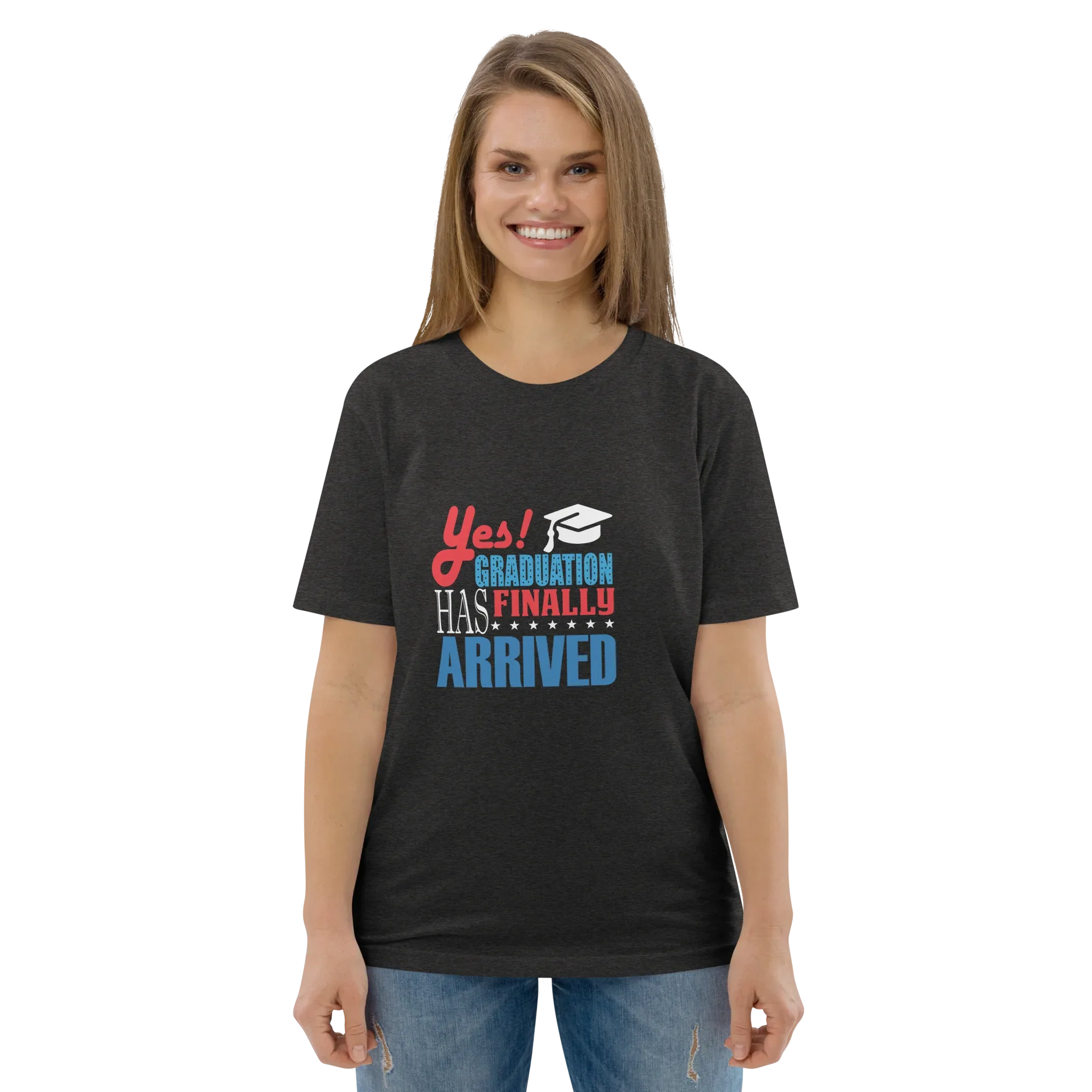 FINALLY GRADUATED unisex t-shirt - Printoo Shop - - graduation, t-shirt, unisex, Unisex Organic Cotton T-Shirt | Stanley/Stella STTU169