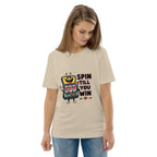 SPIN TILL YOU WIN unisex t-shirt - Printoo Shop - - gaming, t-shirt, unisex, Unisex Organic Cotton T-Shirt | Stanley/Stella STTU169