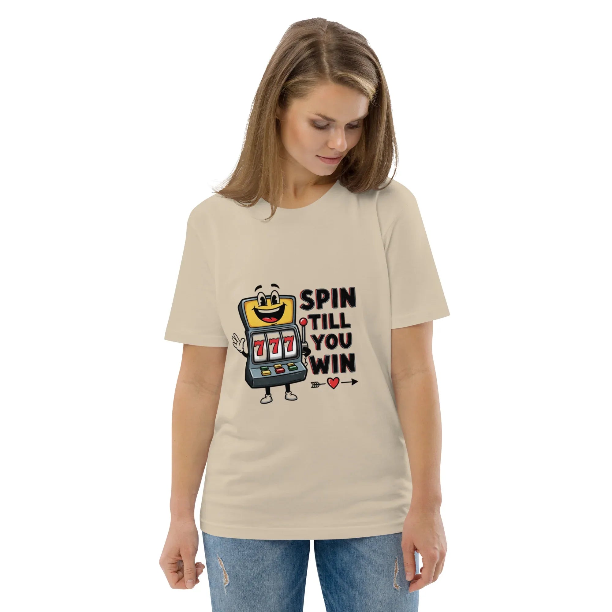 SPIN TILL YOU WIN unisex t-shirt - Printoo Shop - - gaming, t-shirt, unisex, Unisex Organic Cotton T-Shirt | Stanley/Stella STTU169