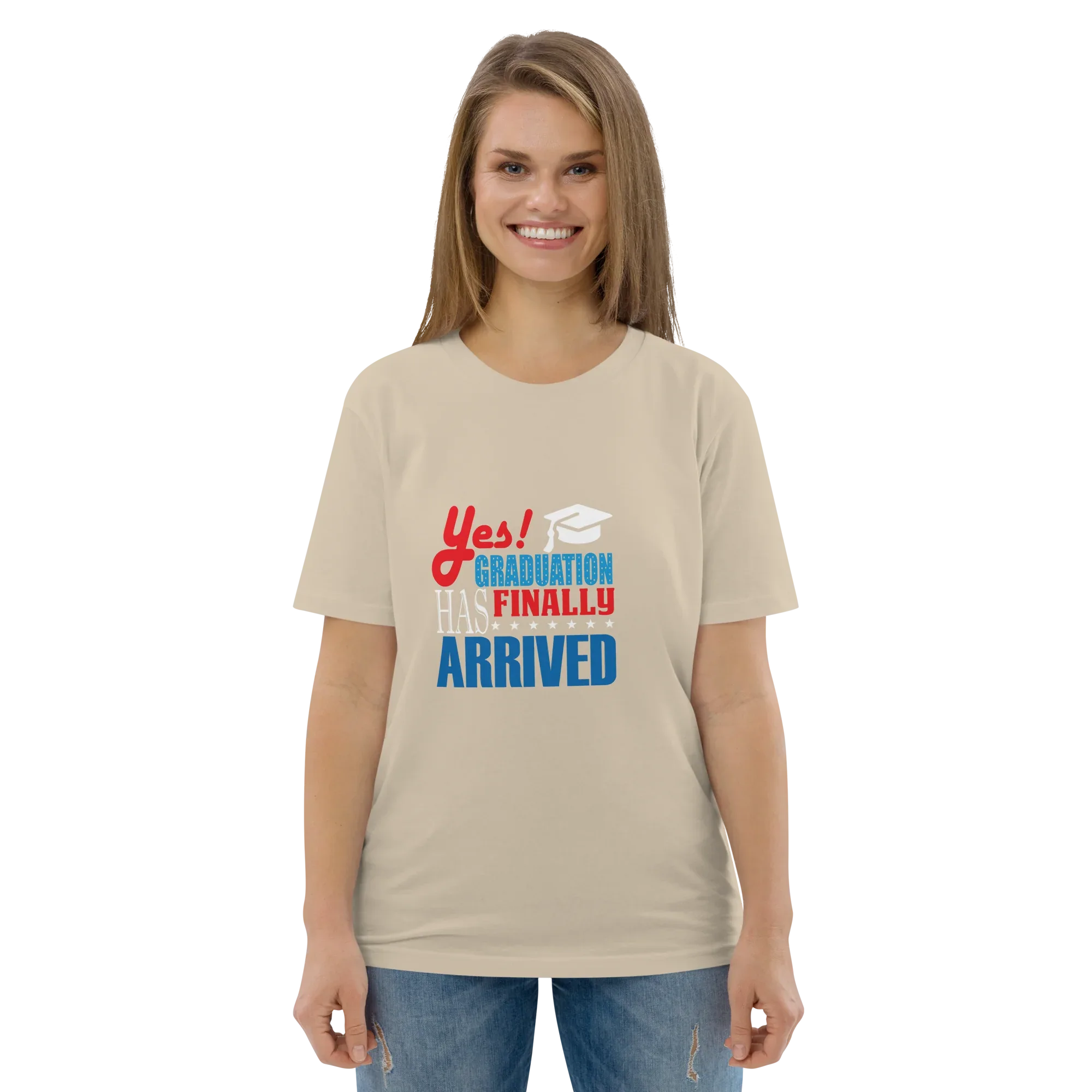 FINALLY GRADUATED unisex t-shirt - Printoo Shop - - graduation, t-shirt, unisex, Unisex Organic Cotton T-Shirt | Stanley/Stella STTU169