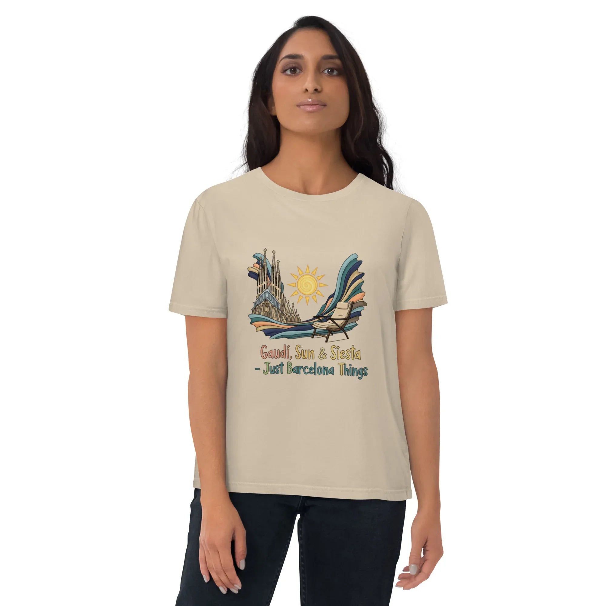 BARCELONA - GAUDI, SUN & SIESTA unisex t-shirt - Printoo Shop - - City t-shirts, t-shirt, unisex, Unisex Organic Cotton T-Shirt | Stanley/Stella STTU169