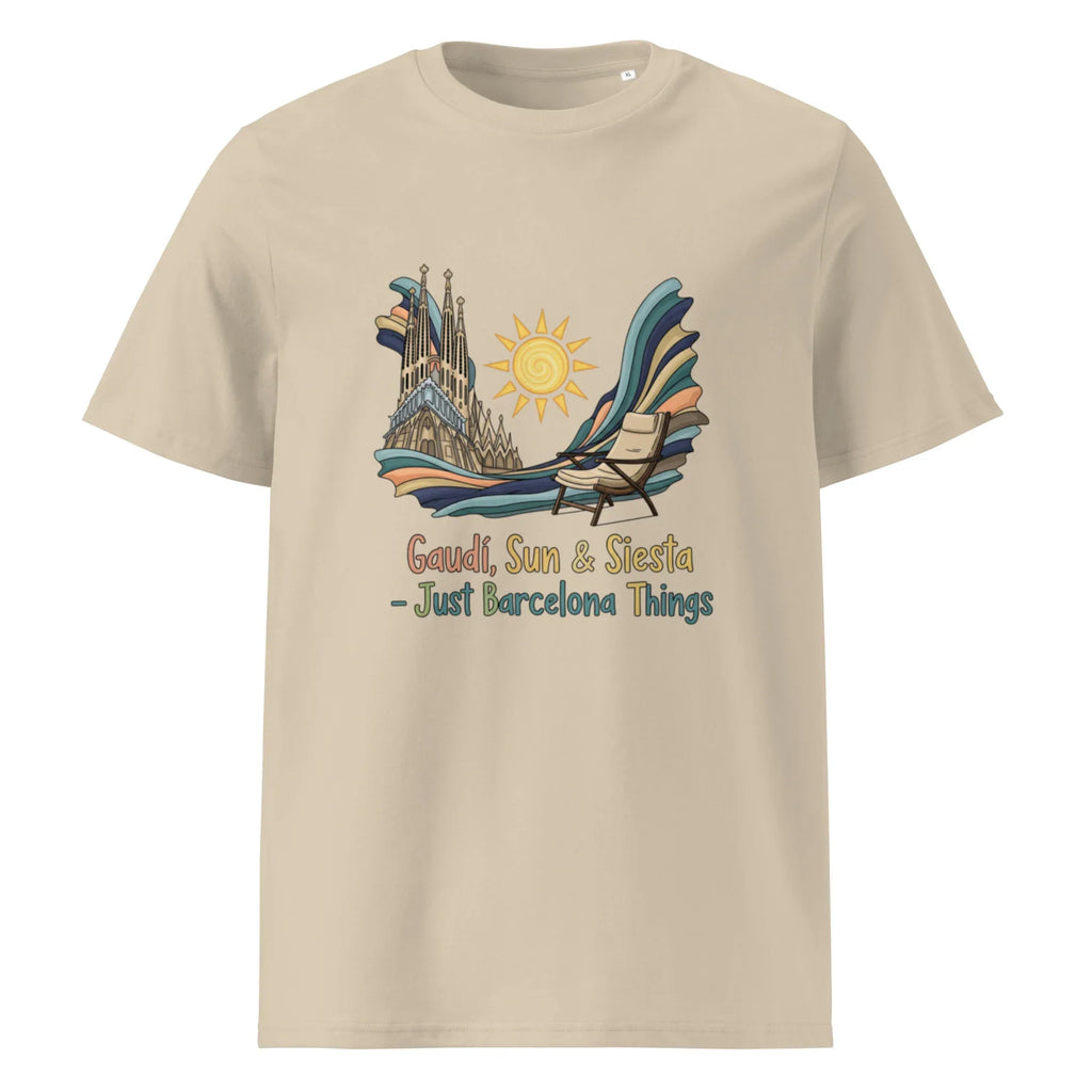 BARCELONA - GAUDI, SUN & SIESTA unisex t-shirt - Printoo Shop - - City t-shirts, t-shirt, unisex, Unisex Organic Cotton T-Shirt | Stanley/Stella STTU169