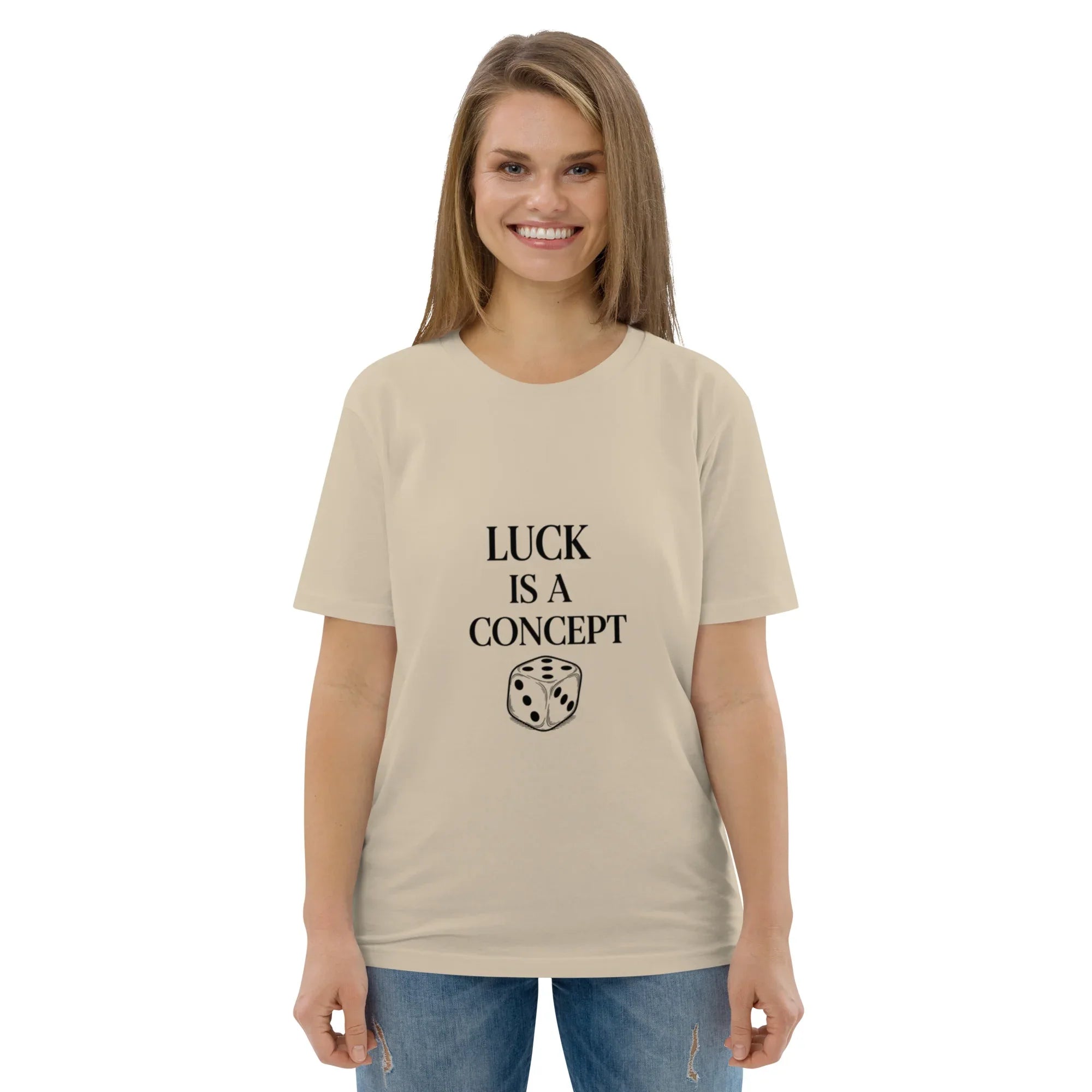 LUCK IS A CONCEPT unisex t-shirt - Printoo Shop - - gaming, t-shirt, unisex, Unisex Organic Cotton T-Shirt | Stanley/Stella STTU169