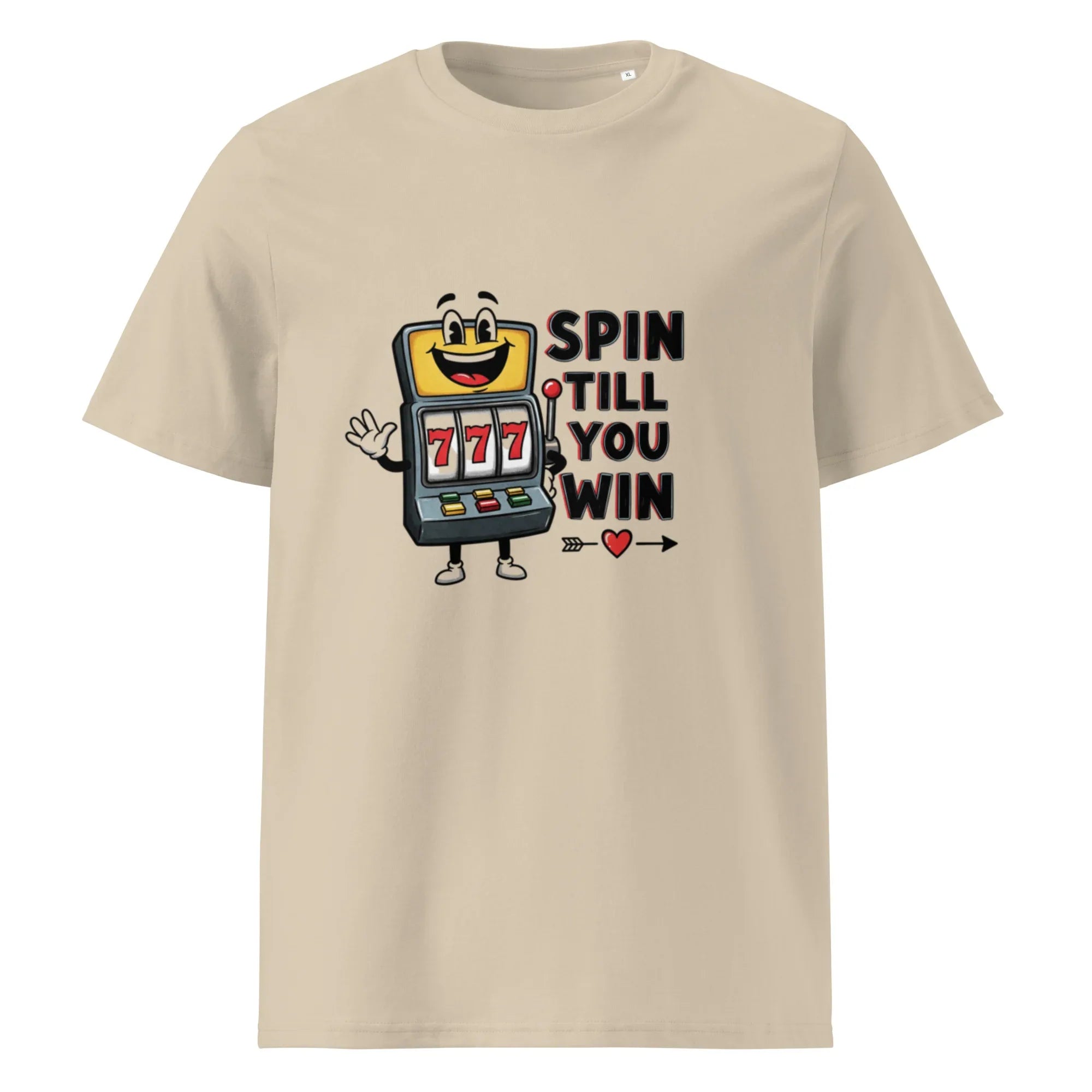 SPIN TILL YOU WIN unisex t-shirt - Printoo Shop - - gaming, t-shirt, unisex, Unisex Organic Cotton T-Shirt | Stanley/Stella STTU169