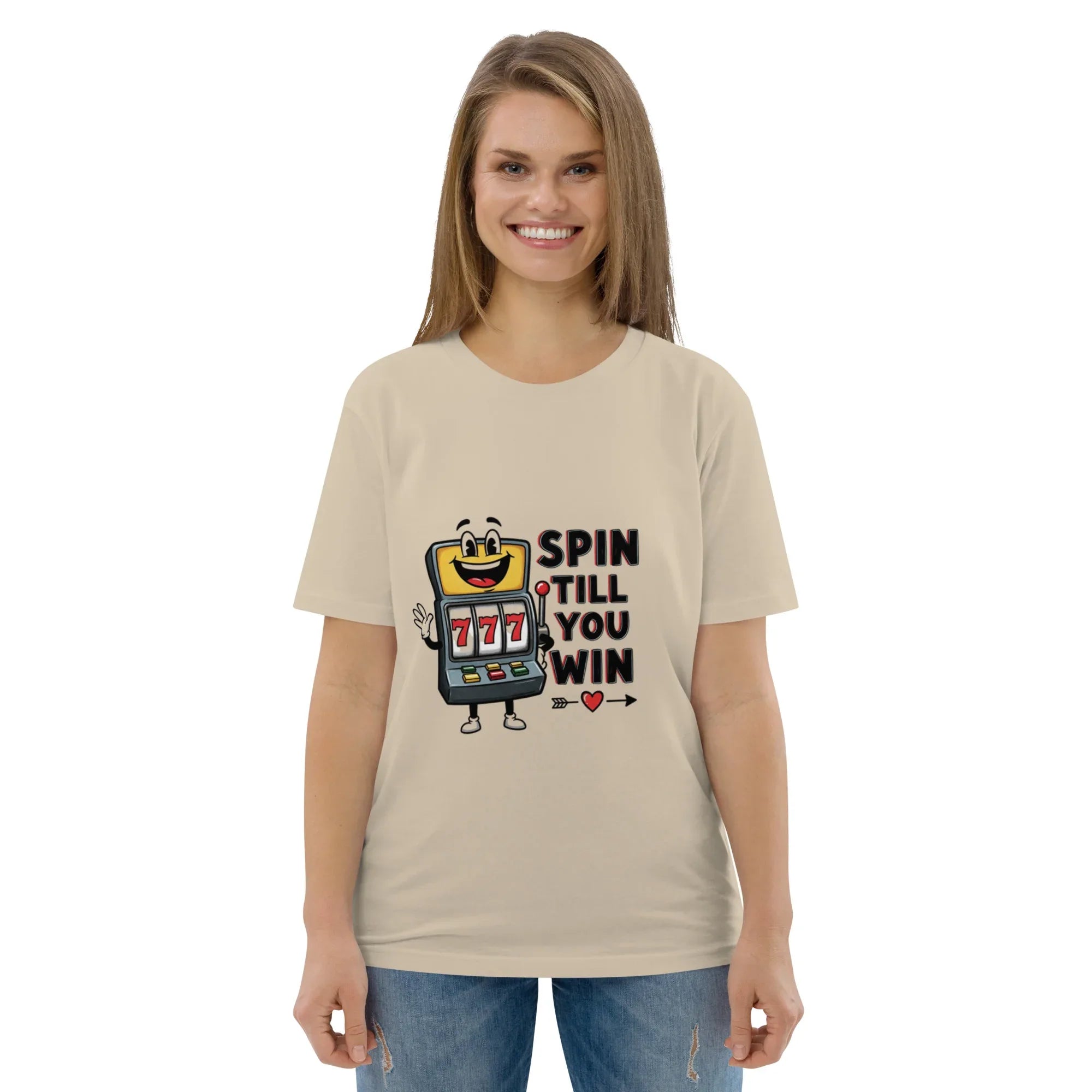 SPIN TILL YOU WIN unisex t-shirt - Printoo Shop - - gaming, t-shirt, unisex, Unisex Organic Cotton T-Shirt | Stanley/Stella STTU169