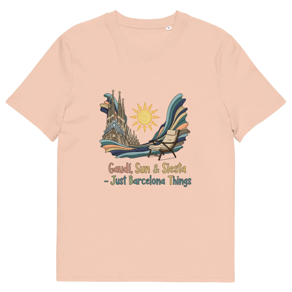 BARCELONA - GAUDI, SUN & SIESTA unisex t-shirt - Printoo Shop - - City t-shirts, t-shirt, unisex, Unisex Organic Cotton T-Shirt | Stanley/Stella STTU169