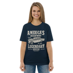 AMERICA'S HIGHWAY unisex t-shirt - Printoo Shop - - cars, t-shirt, unisex, Unisex Organic Cotton T-Shirt | Stanley/Stella STTU169