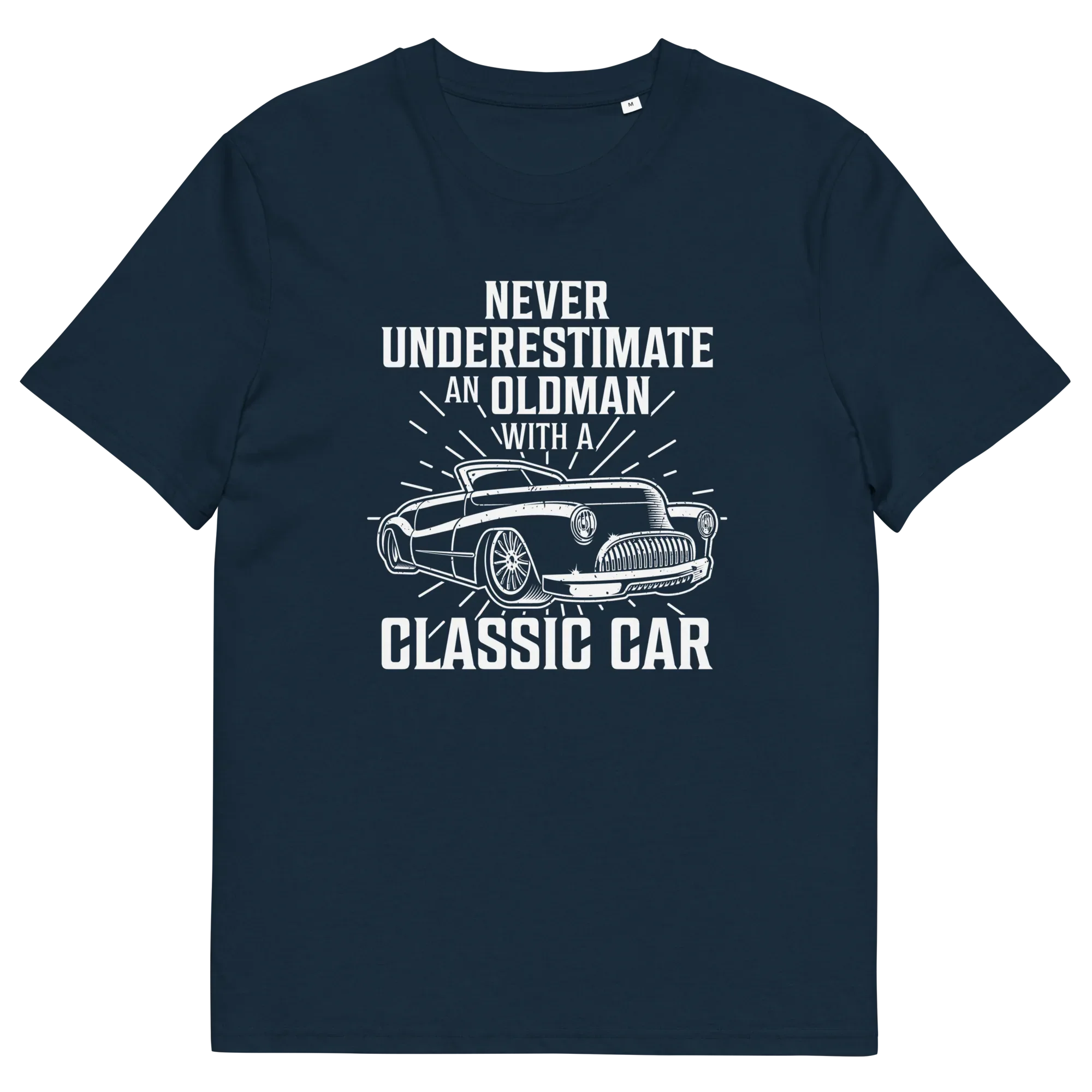 OLDMAN WITH A CLASSIC CAR unisex t-shirt - - - Printoo Shop