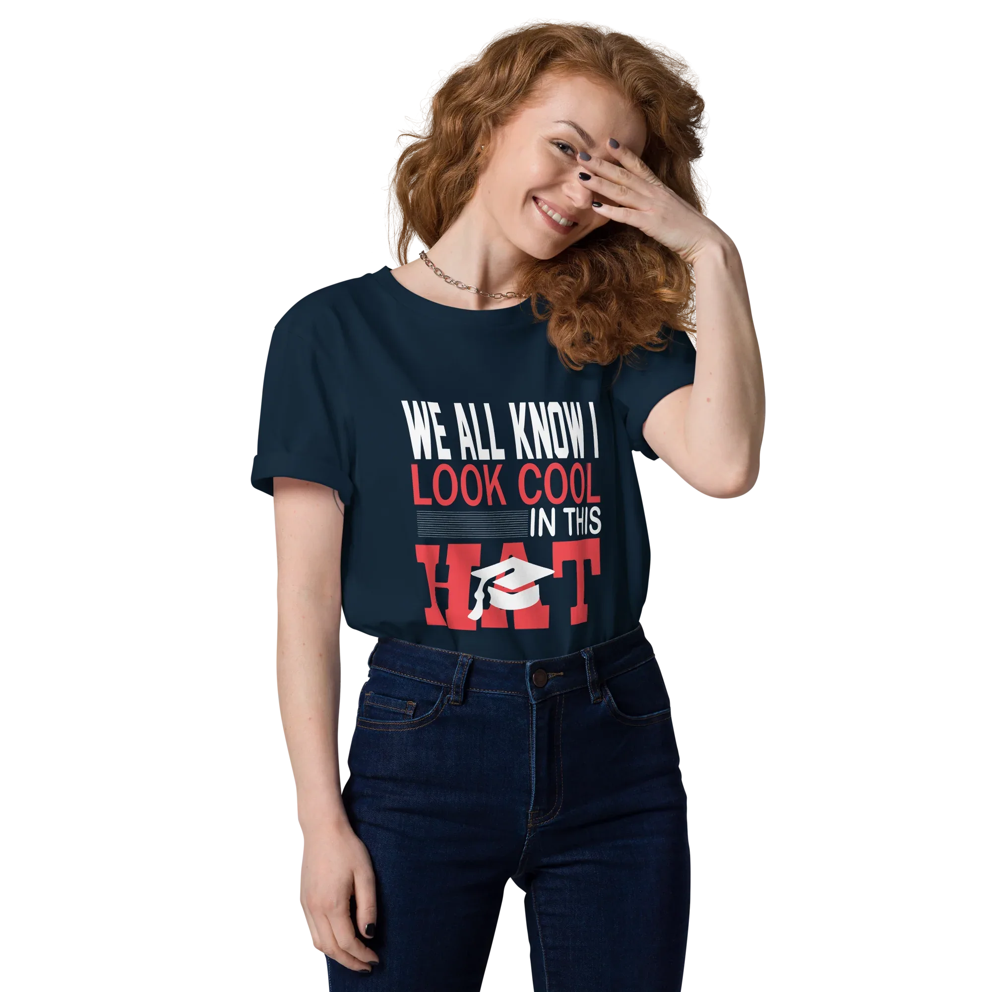 FUNNY COOL HAT unisex t-shirt - Printoo Shop - - graduation, t-shirt, unisex, Unisex Organic Cotton T-Shirt | Stanley/Stella STTU169