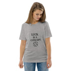 LUCK IS A CONCEPT unisex t-shirt - Printoo Shop - - gaming, t-shirt, unisex, Unisex Organic Cotton T-Shirt | Stanley/Stella STTU169