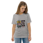 SPIN TILL YOU WIN unisex t-shirt - Printoo Shop - - gaming, t-shirt, unisex, Unisex Organic Cotton T-Shirt | Stanley/Stella STTU169