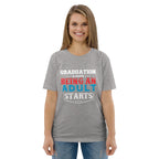 ADULTING BEGINS unisex t-shirt - - - Printoo Shop