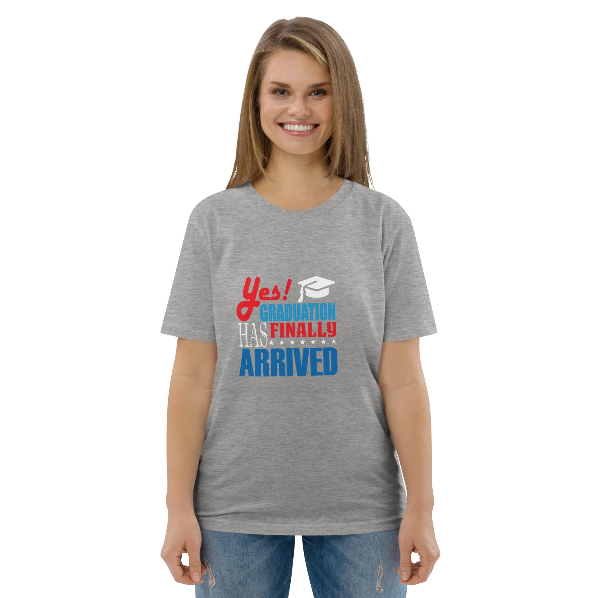 FINALLY GRADUATED unisex t-shirt - Printoo Shop - - graduation, t-shirt, unisex, Unisex Organic Cotton T-Shirt | Stanley/Stella STTU169