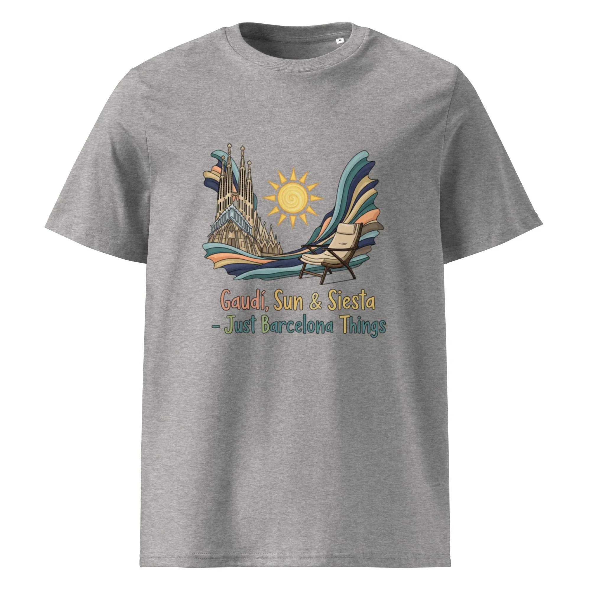 BARCELONA - GAUDI, SUN & SIESTA unisex t-shirt - Printoo Shop - - City t-shirts, t-shirt, unisex, Unisex Organic Cotton T-Shirt | Stanley/Stella STTU169