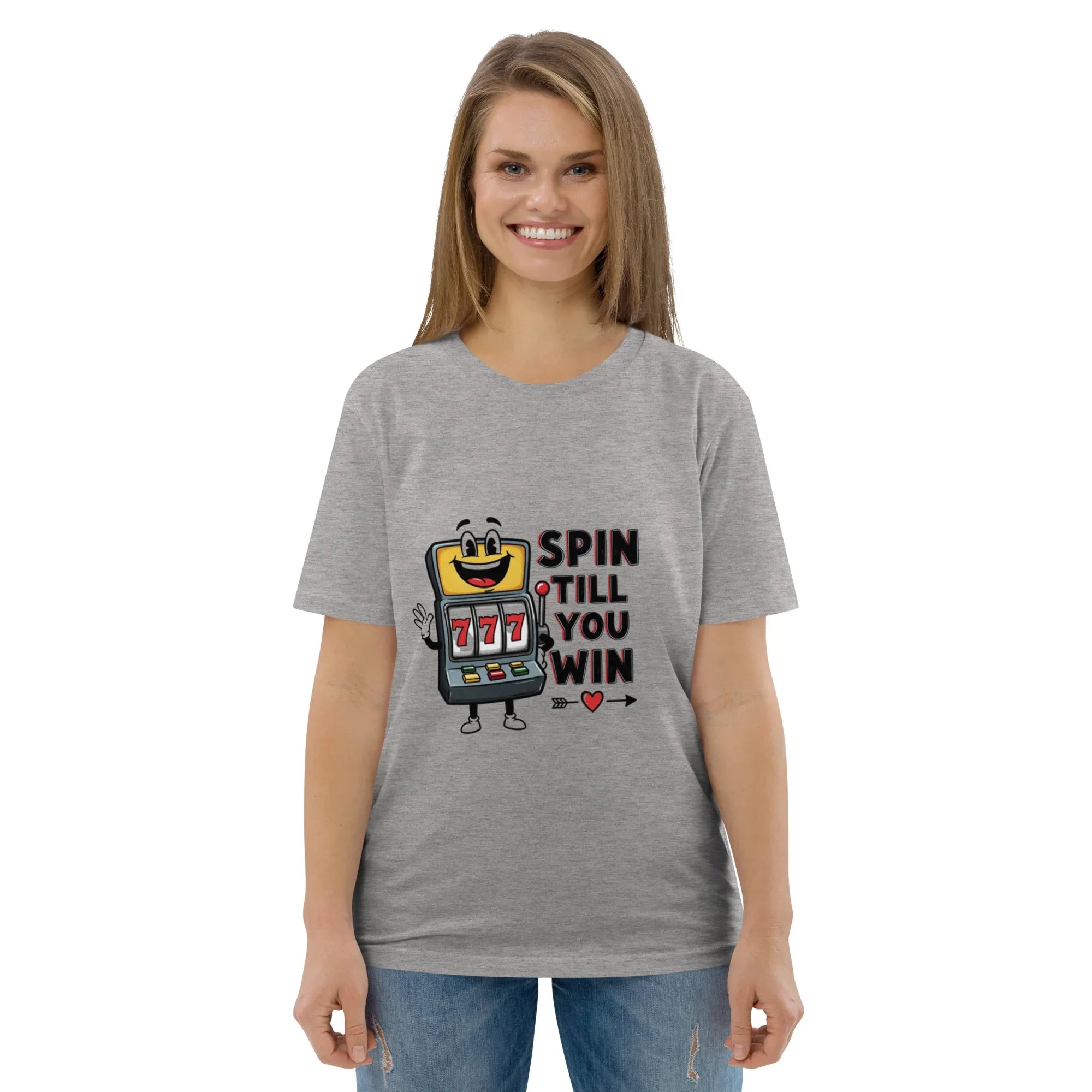 SPIN TILL YOU WIN unisex t-shirt - Printoo Shop - - gaming, t-shirt, unisex, Unisex Organic Cotton T-Shirt | Stanley/Stella STTU169