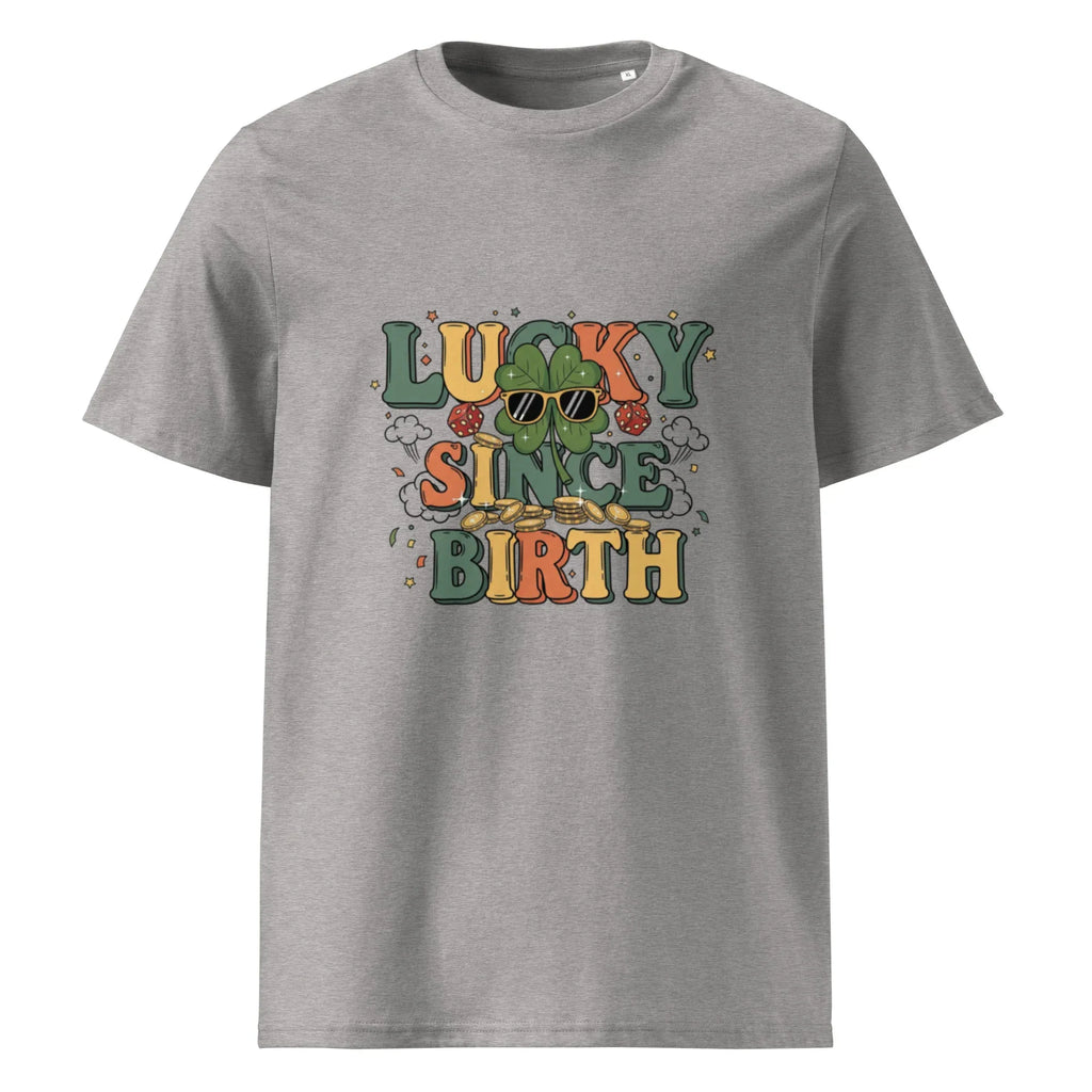 LUCKY SINCE BIRTH unisex t-shirt - Printoo Shop - - t-shirt, unisex, Unisex Organic Cotton T-Shirt | Stanley/Stella STTU169