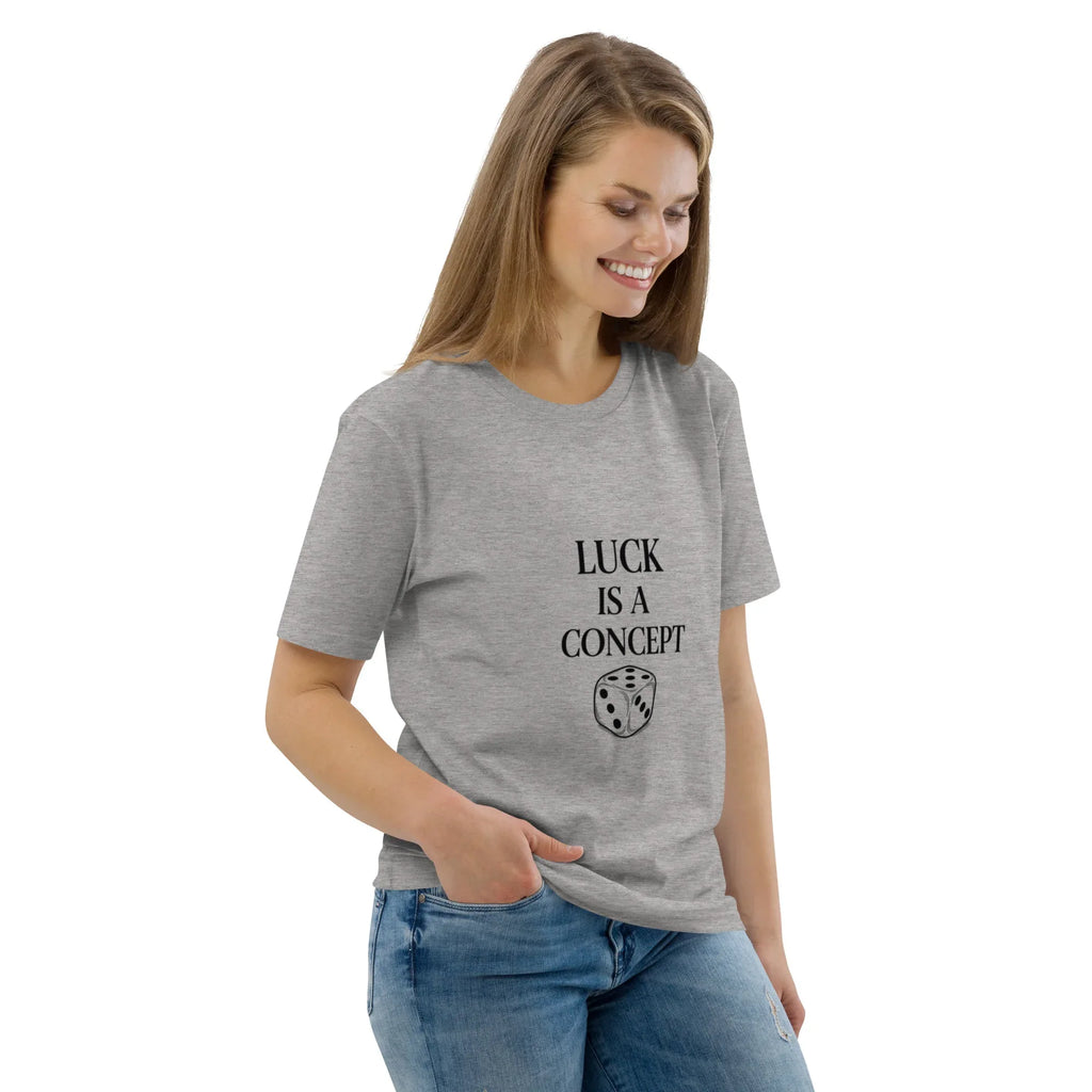 LUCK IS A CONCEPT unisex t-shirt - Printoo Shop - - gaming, t-shirt, unisex, Unisex Organic Cotton T-Shirt | Stanley/Stella STTU169