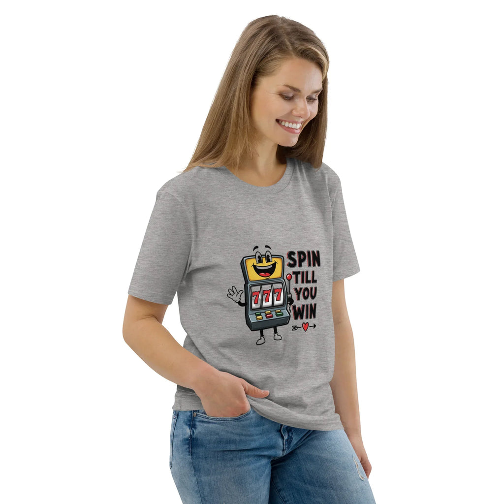 SPIN TILL YOU WIN unisex t-shirt - Printoo Shop - - gaming, t-shirt, unisex, Unisex Organic Cotton T-Shirt | Stanley/Stella STTU169