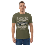 AMERICA'S HIGHWAY unisex t-shirt - Printoo Shop - - cars, t-shirt, unisex, Unisex Organic Cotton T-Shirt | Stanley/Stella STTU169